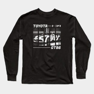 TOYOTA GT86 Black 'N White 3 (Black Version) Long Sleeve T-Shirt